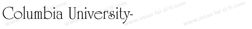 Columbia University字体转换